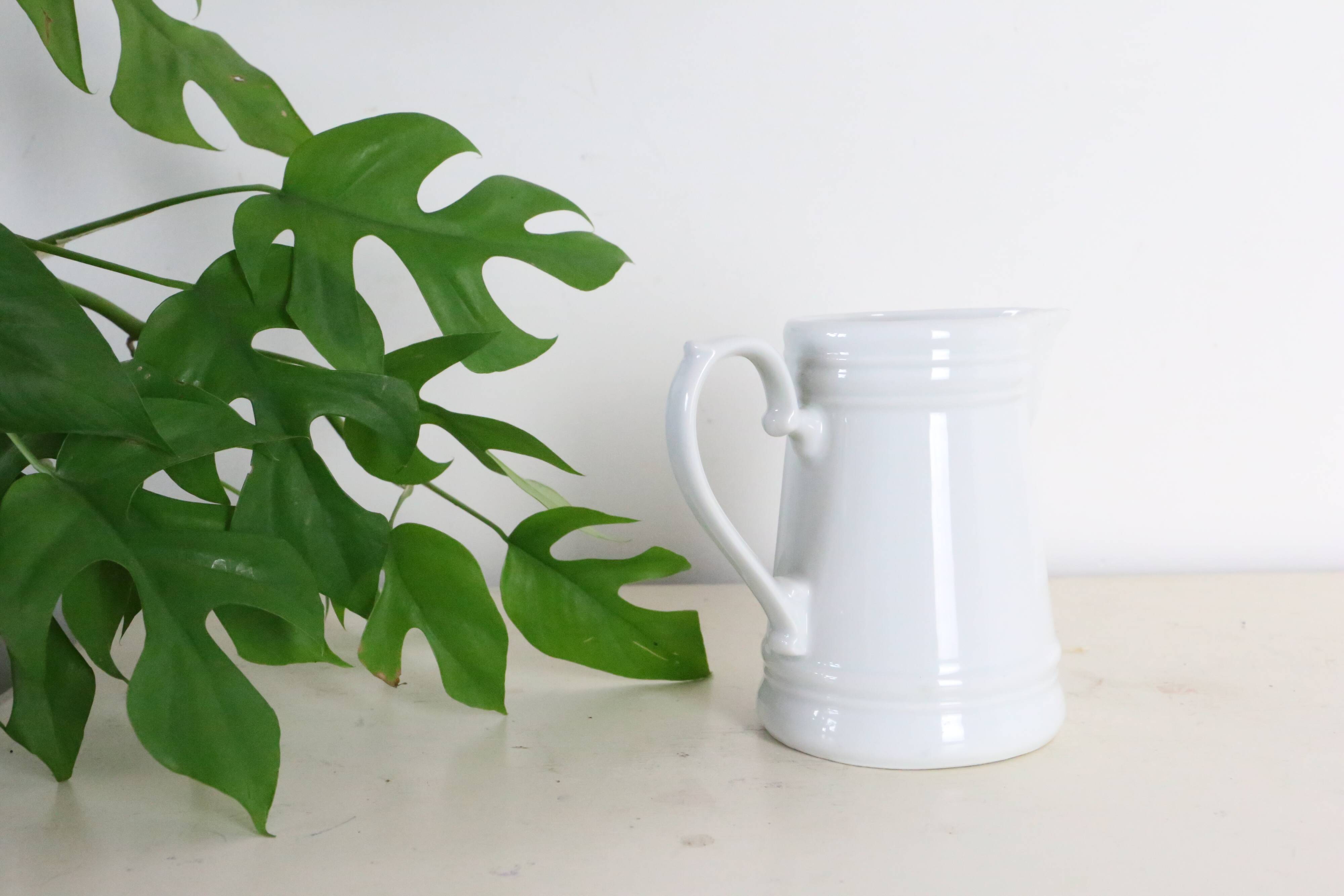 Water pitcher, white porcelain, 1960s vintage German