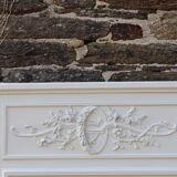 19th-century trumeau woodwork mirror 157x102cm