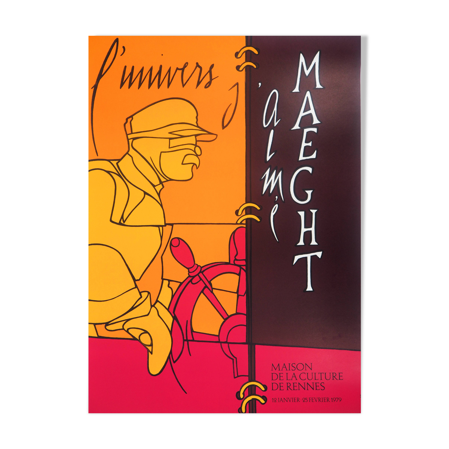 Valerio adami : l’univers, 1979 - affiche lithographique