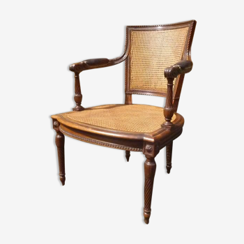 Fauteuil canné époque XIXe