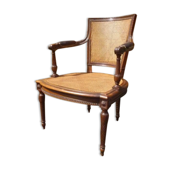 Fauteuil canné époque XIXe