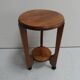 Art Deco oak round sidetable
