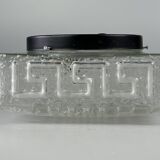 1960s 1970s Lamp Light Ceiling Flush Mount Glass German Design