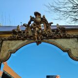 Golden panoramic mirror with an angel  79x174cm