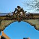 Golden panoramic mirror with an angel  79x174cm