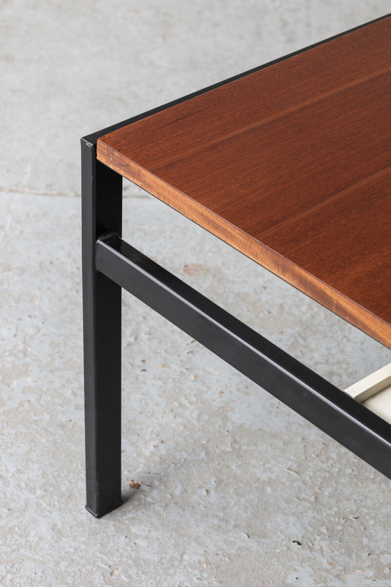 Coffee table, TU04, by Cees Braakman for Pastoe with magazine holder, Holland 1960’s