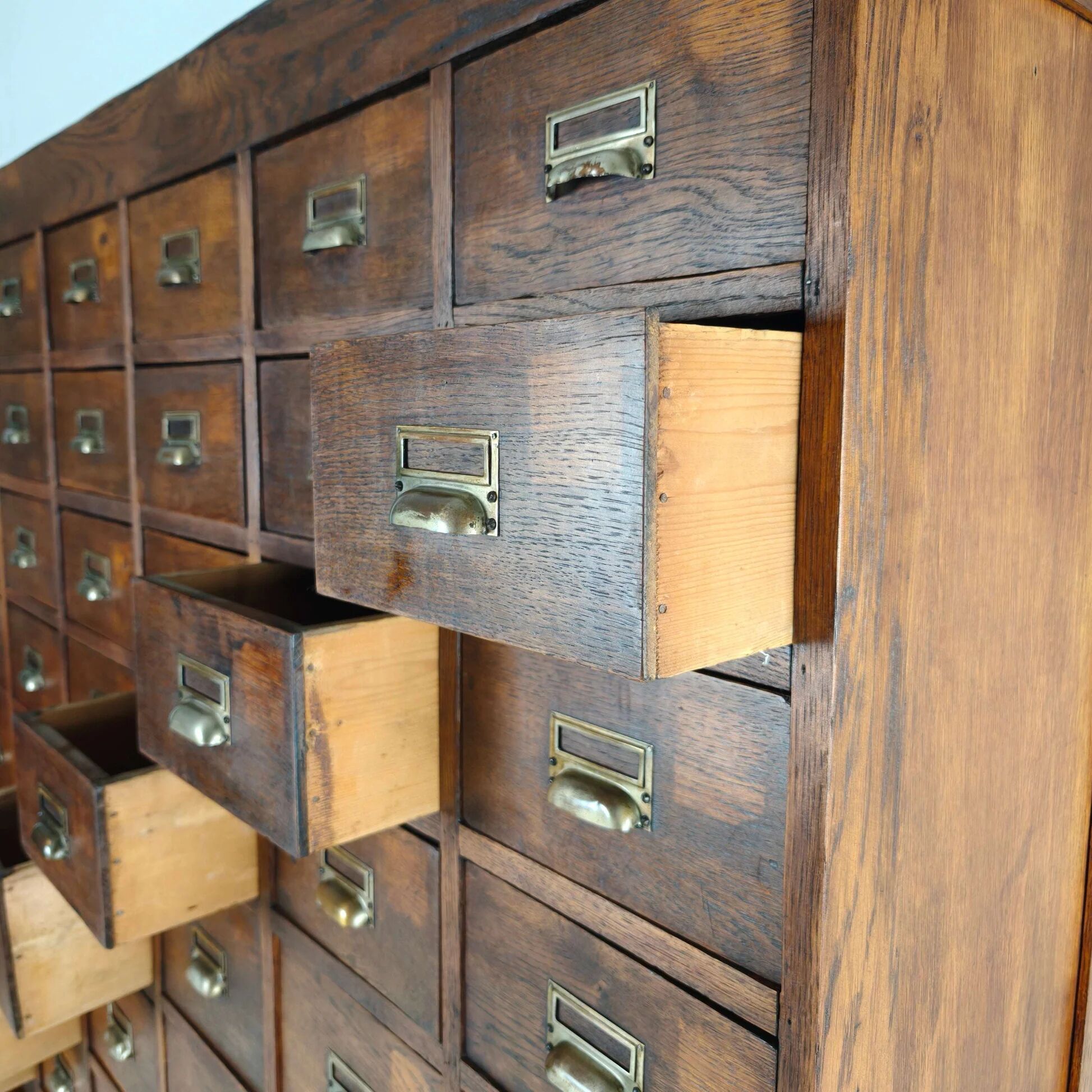 Early 20th century oak apothecary cabinet with 42 drawers