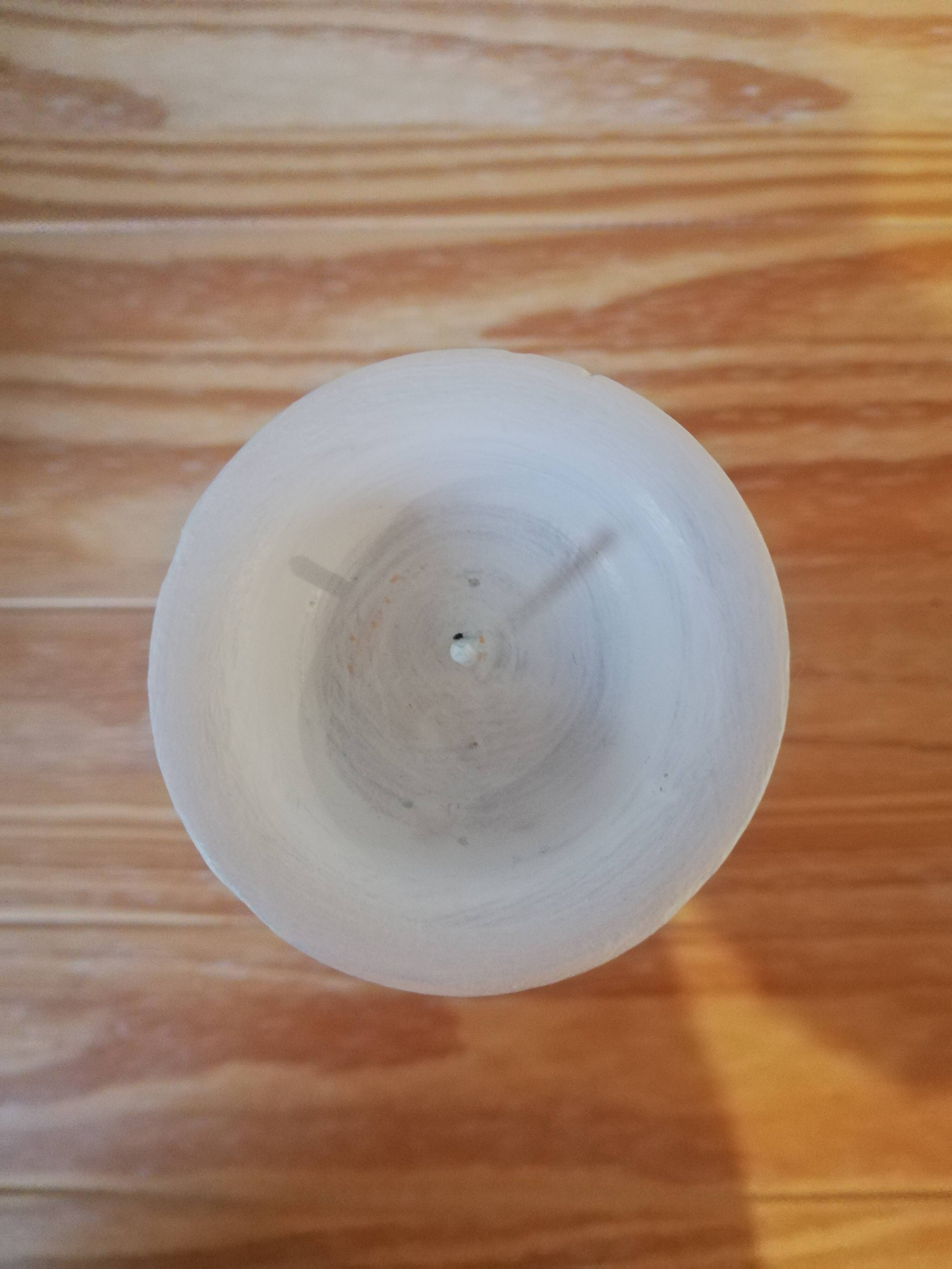 Vintage white wood candle holder