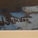 Marine painting by Jean Guindon - Gouache on paper
