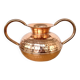 Villedieu hammered copper pot vase with handles, 20th century