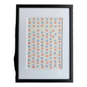 Magnificent unique work entitled “redblue circle” from the “circle” series