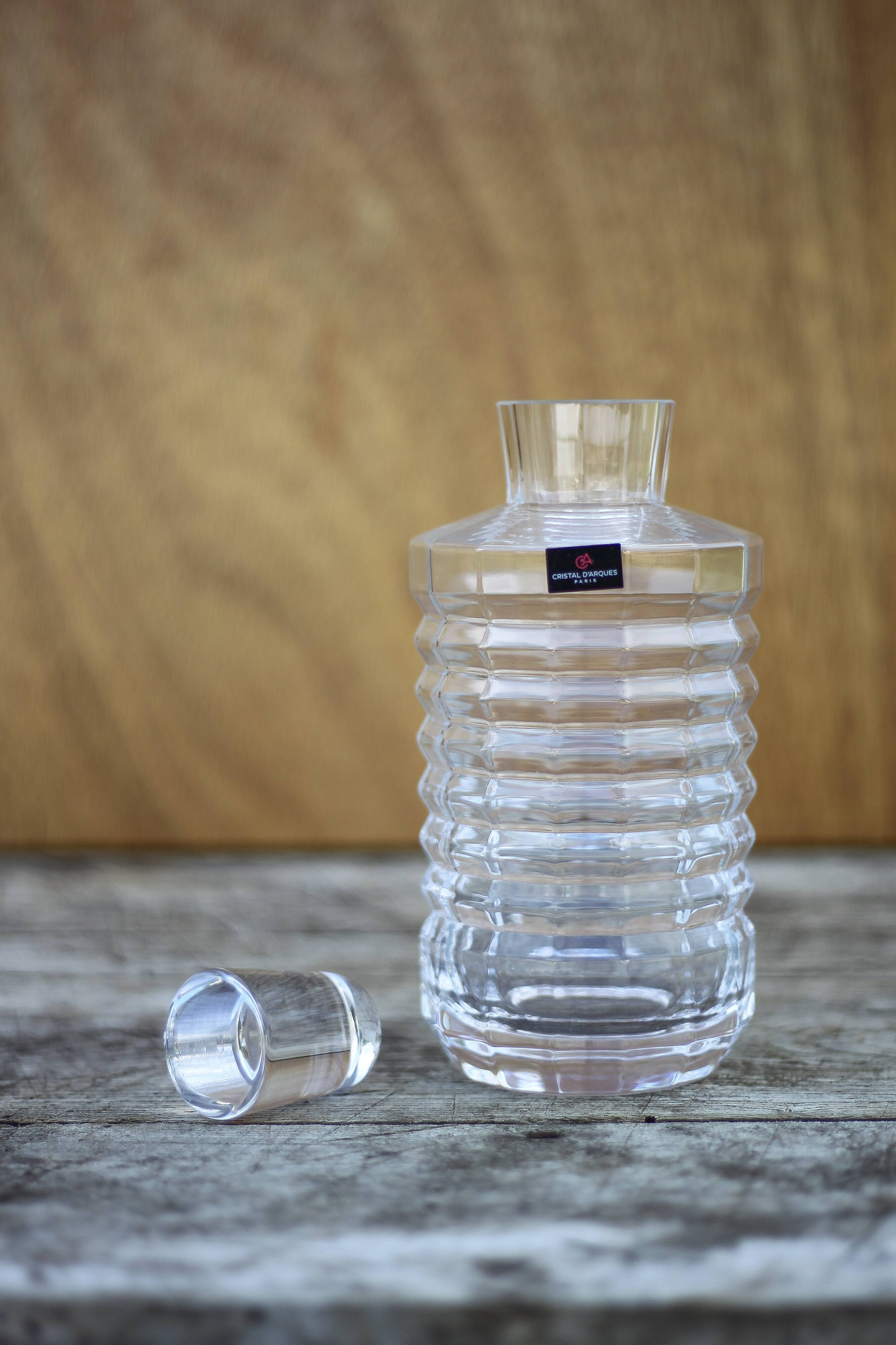 Vintage Cristal d'Arques carafe, crystal wine carafe, decanter, bar