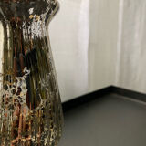 Bougeoir en verre aspect mercurisé