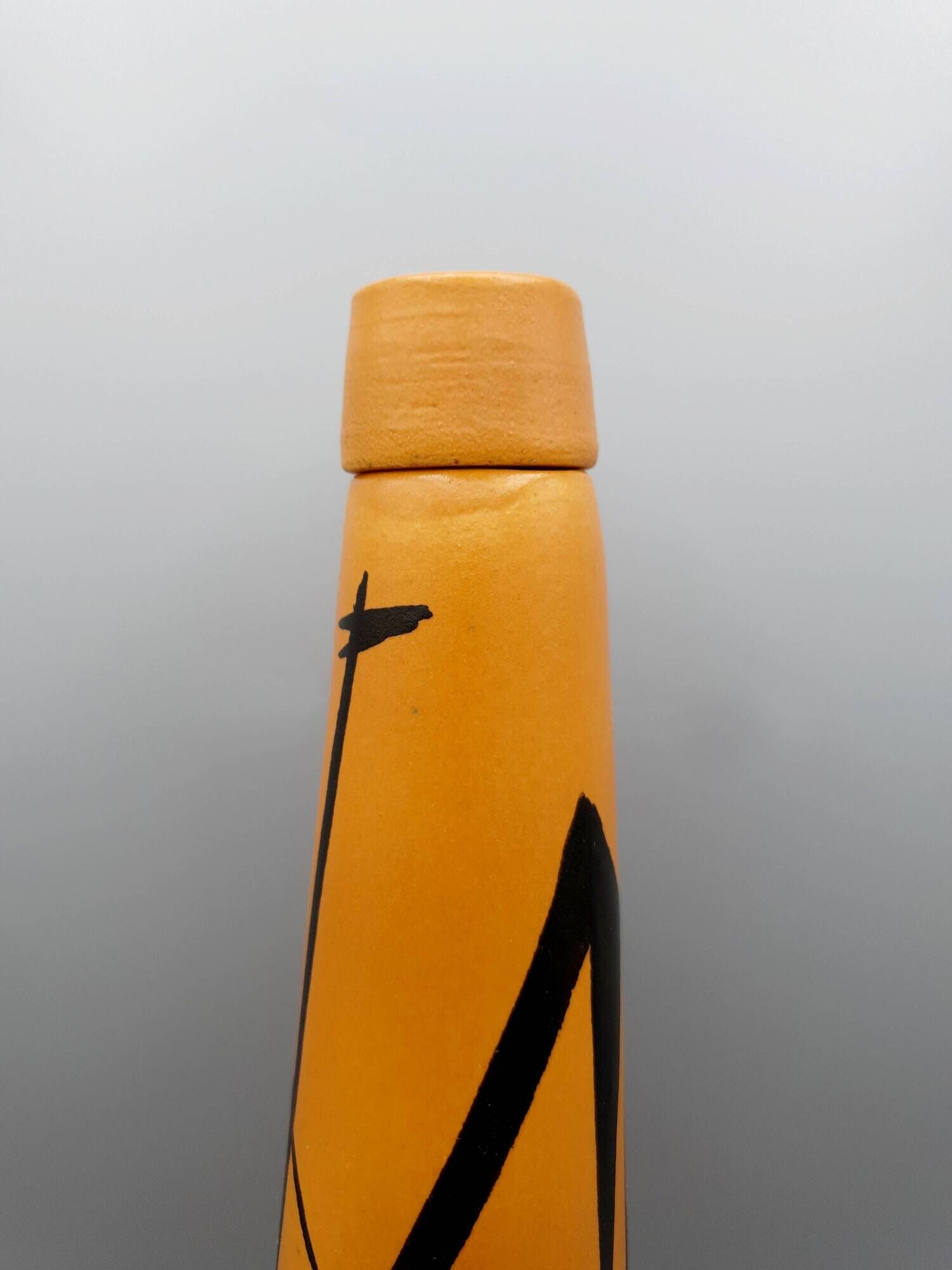 Ceramic liquor bottle, Denise & Gilbert Orlat 1970