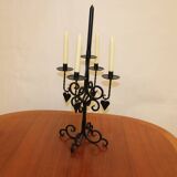 Black candle holder 5 heart candles sweden
