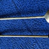 Coffret de 12 cuillères à café / moka vintage  en  métal doré, Cristofle.