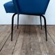 Fauteuil vintage en skaï et pieds métal