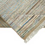 Handmade Turkish One of a Kind 165 cm x 229 cm Blue Wool Carpet