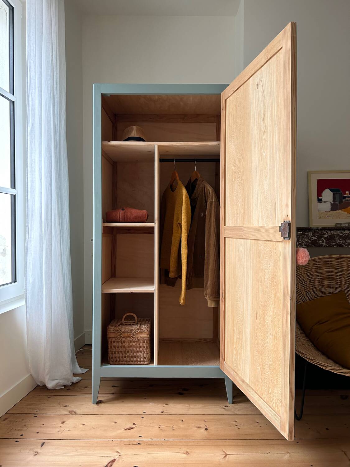 Painted wooden cabinet