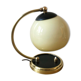 Old lamp articulated with opaline