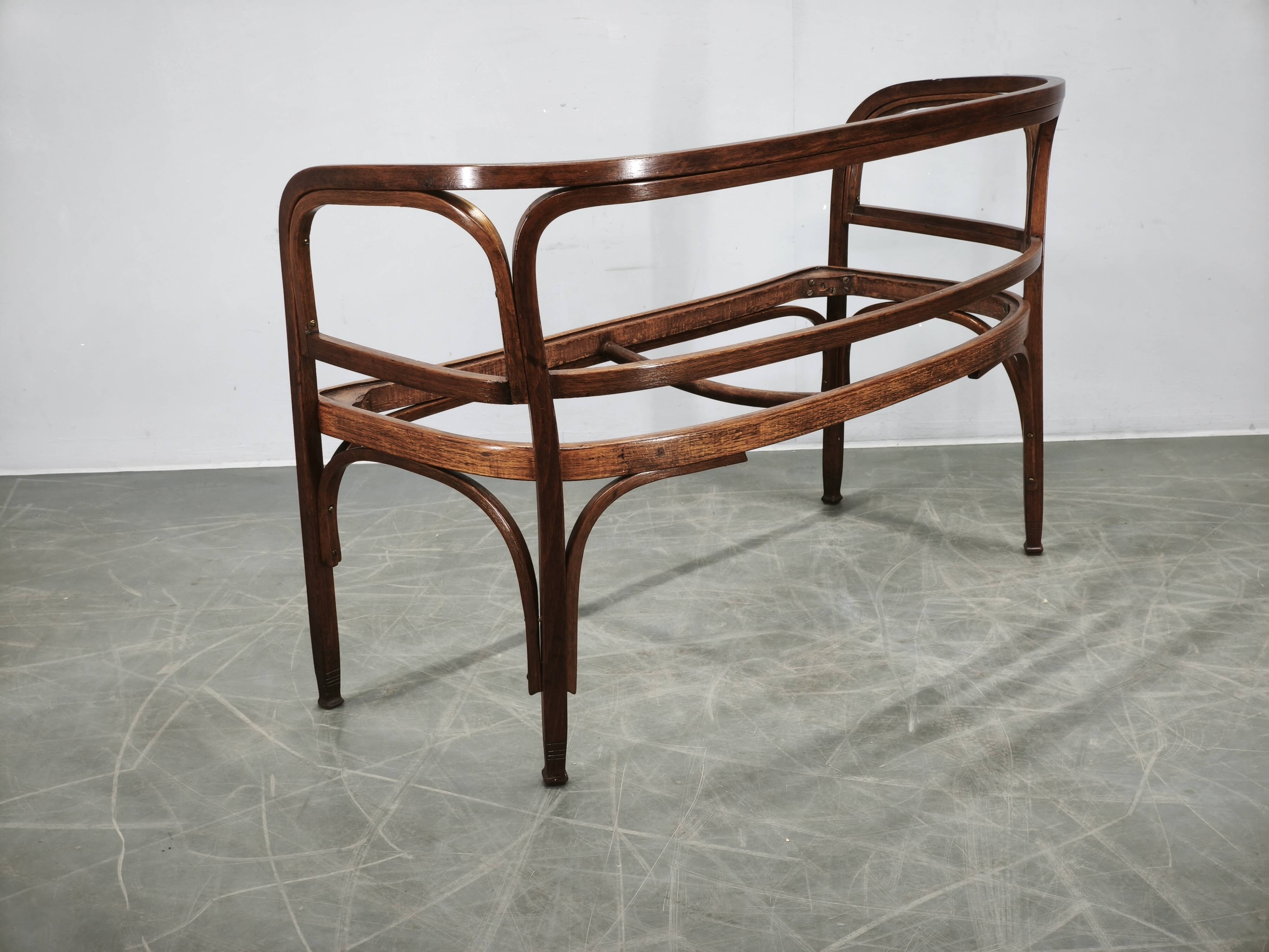 Gustav Siegel Model 715/C Settee for Jacob & Josef Kohn, circa 1901