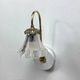 Old wall light swan neck brass tulip transparent glass vintage decoration LAMP-7177