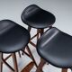 Erik Buch set of three “OD61” bar stools in rosewood Oddense Denmark 1965
