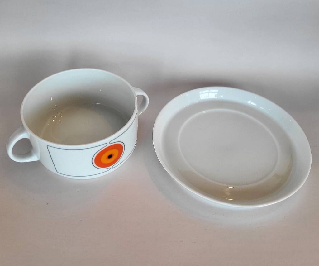 Thomas (Rosenthal) Eclipse Soup Bowl with Saucer Set of 2