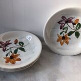 Set of 5 plates old Sarreguemines Digoin Daniel
