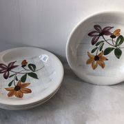 Set of 5 plates old Sarreguemines Digoin Daniel