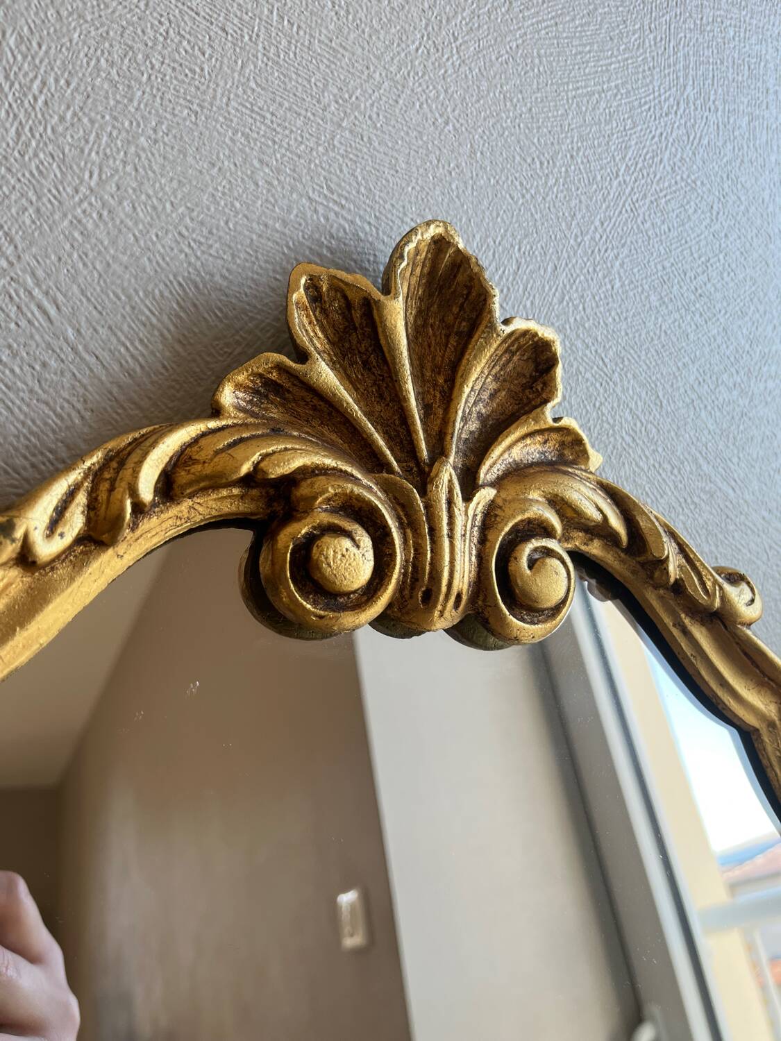Vintage baroque style gilded mirror