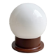 Vintage glass globe ceiling lamp - brown plastic