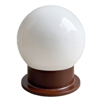 Plafonnier globe en verre vintage - plastique brun
