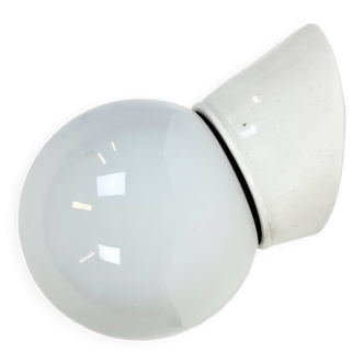 Vintage White Porcelain Wall Light, 1970s