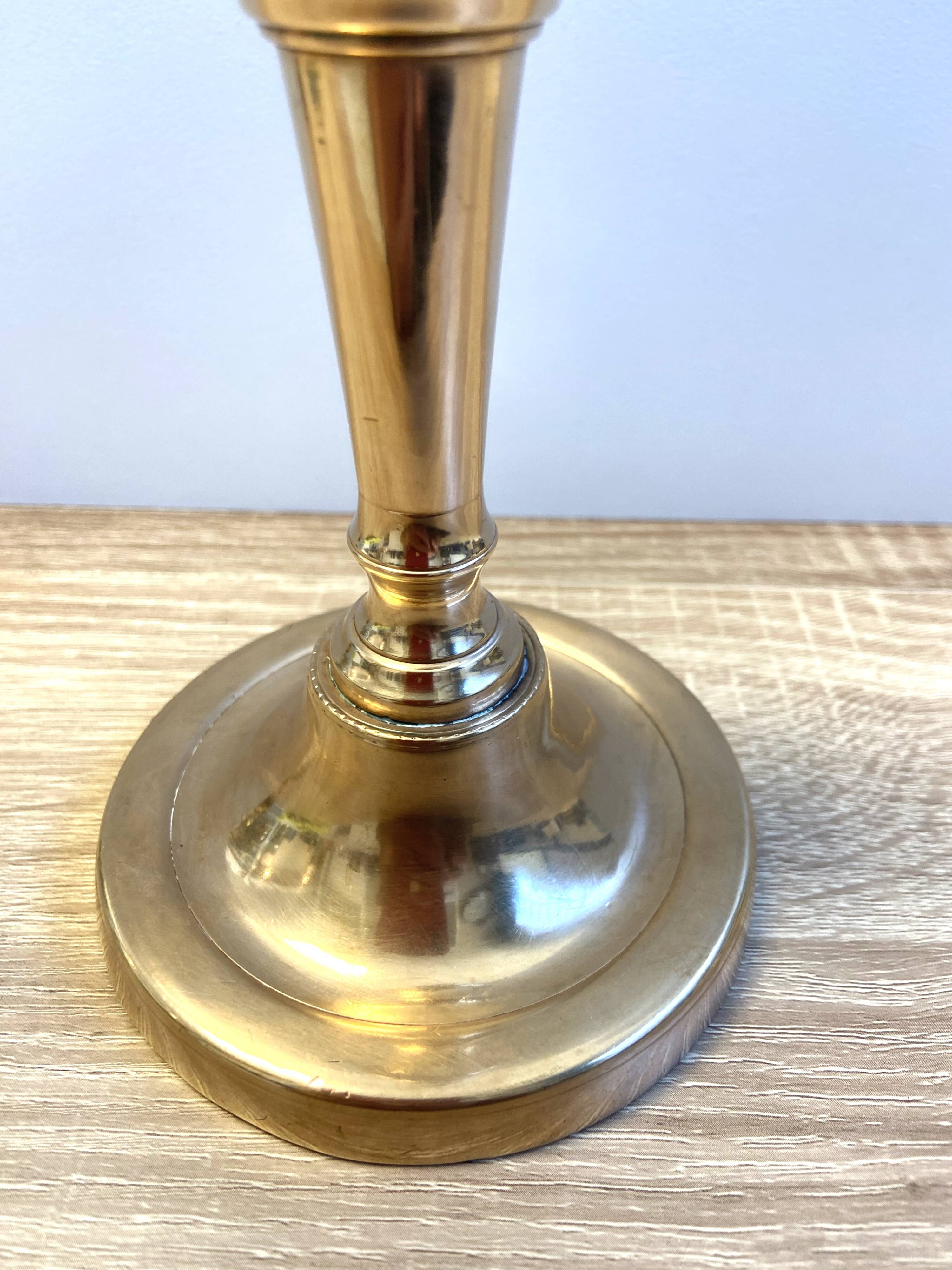 Antique Candlestick Candle Holder Flambeau Period 19th Century Gilt Bronze