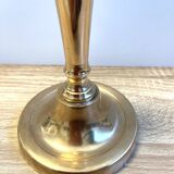 Ancien Bougeoir Chandelier Flambeau Époque XIXe Siècle Bronze Doré
