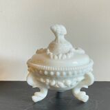 Vintage opaline glass candy dish