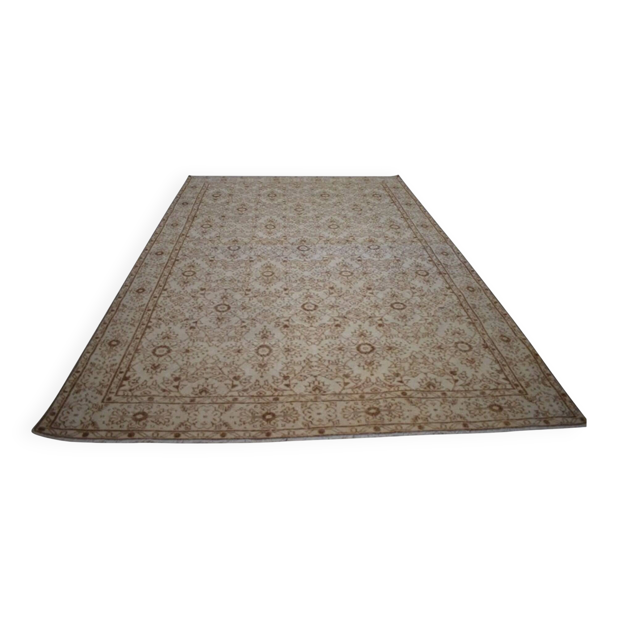 Vintage Turkish Oushak rug 204x318 cm
