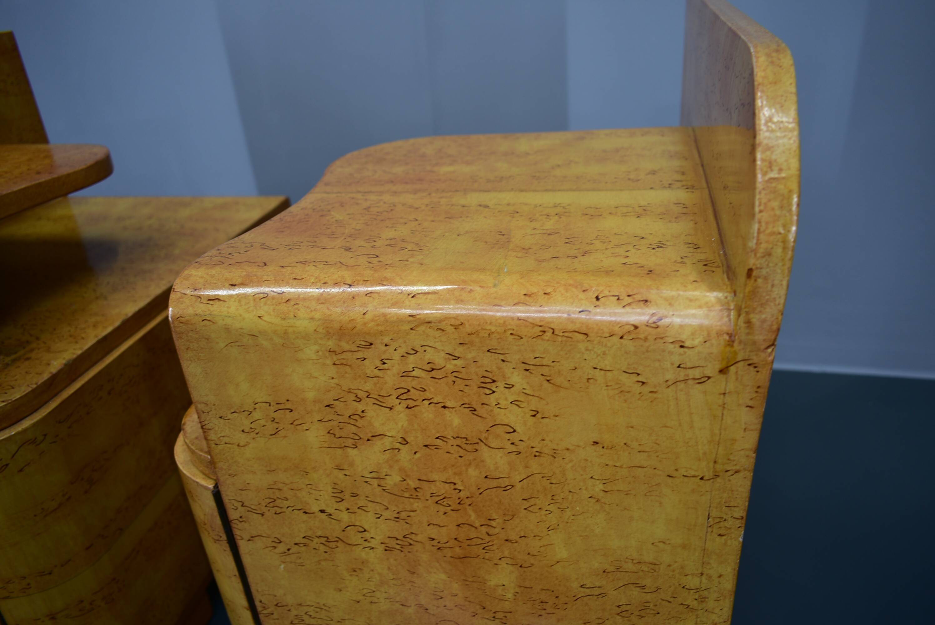 Set of two night stands by Jindřich Halabala for UP Zavody, 1939s