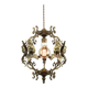 Vintage Patinated Bronze Figural Pendant Lamp