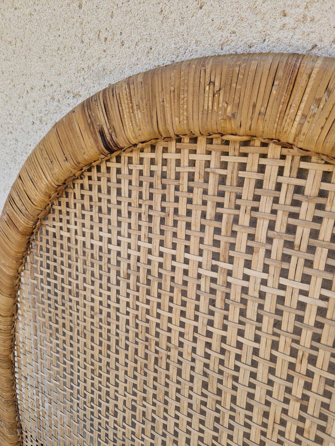 Rattan wicker headboard