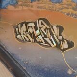 Plateau verre peint 1930
