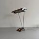Large metal desk lamp with Wood Design texture by Eileen Gray, 1950s, France.