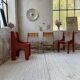 4 vintage Plywood chairs 80s