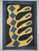 Henri matisse : découpage sur fond bleu - lithographie signée