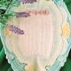 Rare and exquisite oval asparagus dish in Barbotine earthenware (majolica).