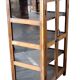 Tek window cabinet / four interior compartments / twelve glass panels