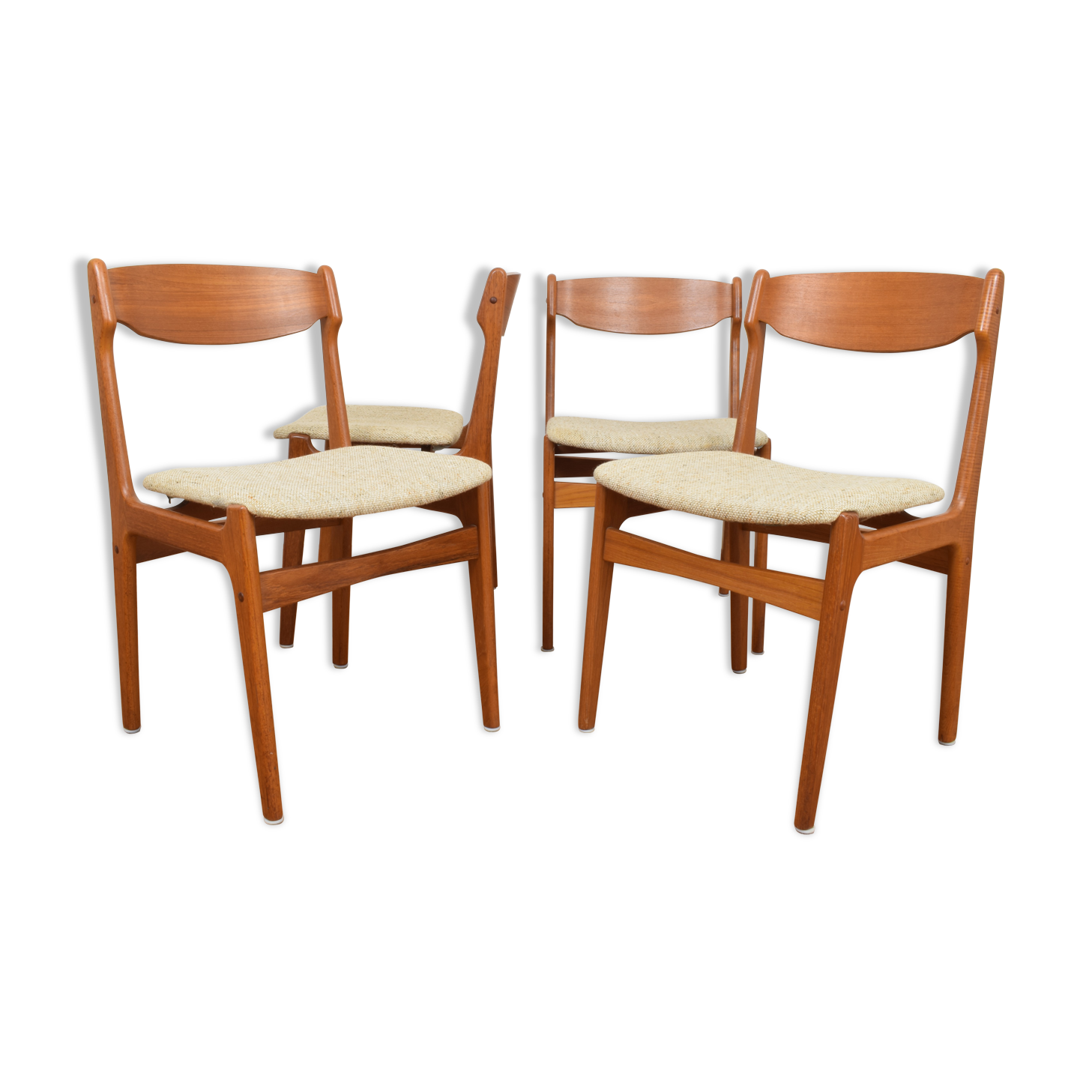 Mid-Century Danish Teak Dining Chairs, Set of 4