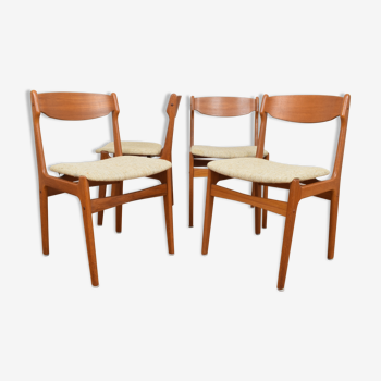 Mid-Century Danish Teak Dining Chairs, Set of 4