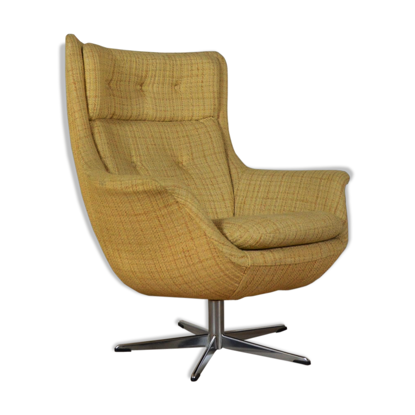 Large vintage swivel shell chair